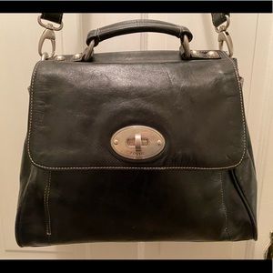 Beautiful Fossil Satchel With Crossbody Strap